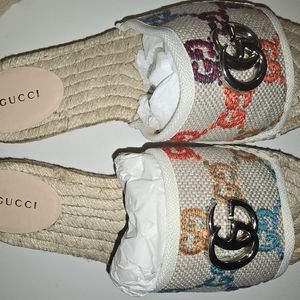 GUCCICanvas Printed Espadrilles